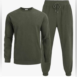 COOFANDY Men's Tracksuit 2 Piece Sweatshirt Set Long Sleeve Pullover size XL